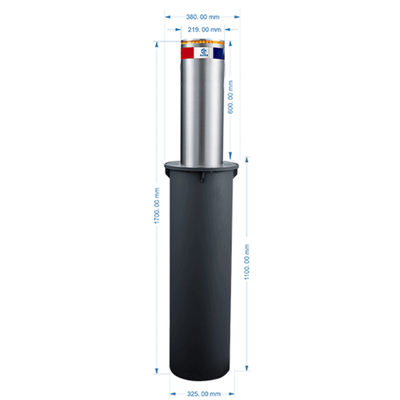 Solar Light Removable Parking Bollards Semi Auto Car Space Bollards IP68